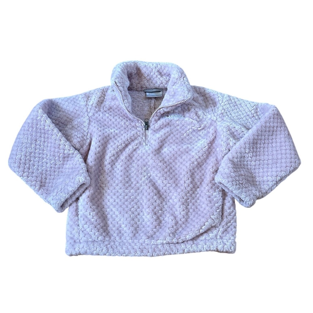 Columbia‎ Fleece Pullover Kids Purple Quarter Zip Sherpa Fire Side SIZE XS